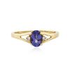 Image 1 : 14KT Yellow Gold 0.93 ctw Tanzanite and Diamond Ring