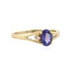 Image 2 : 14KT Yellow Gold 0.93 ctw Tanzanite and Diamond Ring