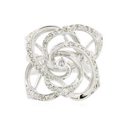 14KT White Gold 0.59 ctw Diamond Ring