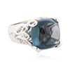 Image 2 : 14KT White Gold 14.69 ctw Topaz and Diamond Ring