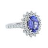 Image 2 : 14KT White Gold 1.91 ctw Tanzanite and Diamond Ring