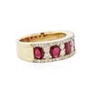 Image 2 : 14KT Yellow Gold 1.53 ctw Ruby and Diamond Ring