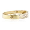 Image 2 : 14KT Yellow Gold 5.50 ctw Diamond Bangle Bracelet