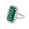 Image 2 : 14KT White Gold 10.31 ctw Emerald and Diamond Ring