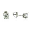 Image 2 : 14KT White Gold 1.00 ctw Diamond Solitaire Earrings