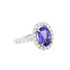 Image 2 : 14KT White Gold 3.35 ctw Tanzanite and Diamond Ring