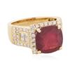 Image 2 : 14KT Yellow Gold 5.16 ctw Ruby and Diamond Ring