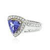 Image 2 : 14KT White Gold 3.73 ctw Tanzanite and Diamond Ring