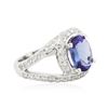 Image 2 : 14KT White Gold 2.37 ctw Tanzanite and Diamond Ring