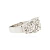 Image 2 : 14KT White Gold 0.87 ctw Diamond Ring