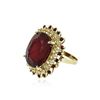 Image 2 : 14KT Yellow Gold 32.79 ctw Ruby and Diamond Ring