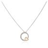 Image 1 : 14KT Two-Tone Gold 0.10 ctw Diamond Pendant With Chain