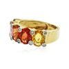 Image 2 : 14KT Yellow Gold 4.81 ctw Multicolor Sapphire and Diamond Ring