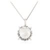 Image 2 : 18KT White Gold 0.20 ctw Diamond Pendant With Chain