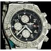 Image 2 : Gents Breitling Stainless Steel Super Avenger Diamond Wristwatch