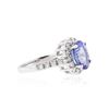 Image 2 : 14KT White Gold 3.10 ctw Tanzanite and Diamond Ring