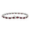 Image 2 : 14KT White Gold 7.35 ctw Ruby and Diamond Bracelet