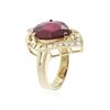 Image 2 : 14KT Yellow Gold 7.88 ctw Ruby and Diamond Ring