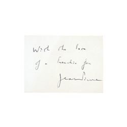 Jean-Pierre Aumont Handwritten Note & Signature