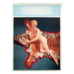 Pinup Litho Original Salesman's Sample Tiger Lil By Champion Line (Circa 1950's)