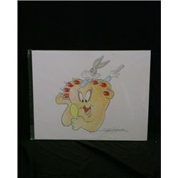Bugs Bunny & Gossamer Watercolor