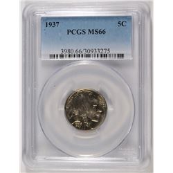 1937 BUFFALO NICKEL PCGS MS-66