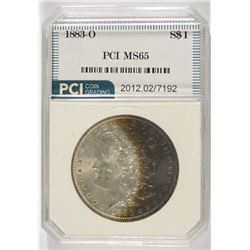 1883-O MORGAN SILVER DOLLAR, PCI MS-65  BEAUTIFUL OBVERSE COLORS!