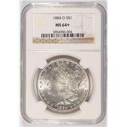 1884-O MORGAN DOLLAR NGC MS-64+