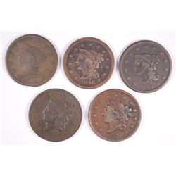 (5) LARGE CENTS (35, 37, 40, 42, 46)