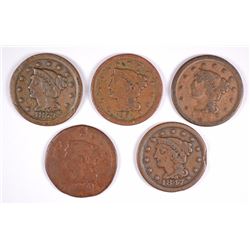(5) LARGE CENTS (47, 50, 51, 52, 53)