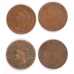 (4) 1864-L INDIAN HEAD CENT (FAIR, AG, AG/G, GOOD) GRADING SET