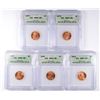 Image 1 : (5) 1979 LINCOLN CENTS ICG MS-67'S RED