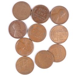 (10) LINCOLN CENTS (15-S, 16, 16-D, 17, 17-S, 18, 18-D, 19-S, 20, 20-S)