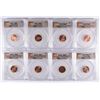 Image 1 : (8) SLABBED 2009 LINCOLN CENTS ANACS MS-67'S (P&D)