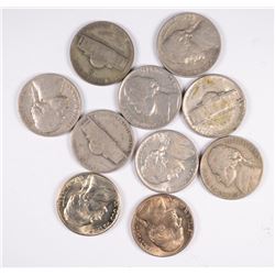 (10) JEFFERSON NICKELS (42-D, 42-S, 43, 43-D, 43-S, 44, 45, 45-S, 46-D, 50-D)