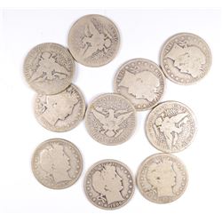 (10) BARBER HALF DOLLARS (98, 99, 99-O, 02-O, 03, 03-S, 05-S, 06, 06-O, 07)
