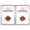 Image 1 : 1957 & 1958 LINCOLN CENTS, BOTH NGC  PROOF-67 RED