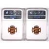 Image 2 : 1957 & 1958 LINCOLN CENTS, BOTH NGC  PROOF-67 RED