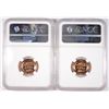 Image 2 : ( 2 ) 1958 LINCOLN CENTS, NGC PROOF-67 RED