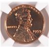 Image 2 : 1959 LINCOLN CENT, NGC PROOF-68 RED!