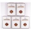 Image 1 : LOT OF ( 5 ) 1963 LINCOLN CENTS, NGC PROOF-67 RED