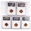 Image 2 : LOT OF ( 5 ) 1963 LINCOLN CENTS, NGC PROOF-67 RED