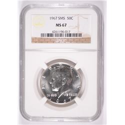 1967 SMS KENNEDY HALF DOLLAR, NGC MS-67