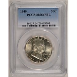 1949 FRANKLIN HALF DOLLAR PCGS MS-64 FBL