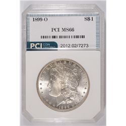 1899-O MORGAN SILVER DOLLAR, PCI MS-66 WHITE!