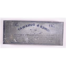 RARE! TEXAS CONFEDERATE PRINTING BLOCK THAT PRODUCED A 1862 50 CENT BEARER NOTE