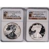 Image 1 : 2012-S AMERICAN SILVER EAGLE SET, NGC REVERSE PROOF PF-69 & PF-69 ULTRA CAMEO