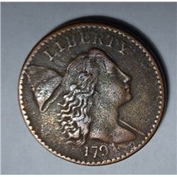 1794 LARGE CENT, HEAD OF 95, VF  NICE COIN