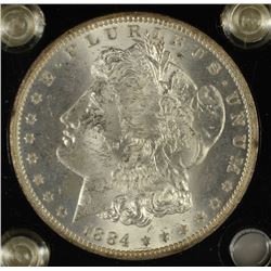 1884-O MORGAN SILVER DOLLAR, MS-63+