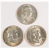 Image 1 : (3) FRANKLIN HALF DOLLARS (55, 57, 59-D)